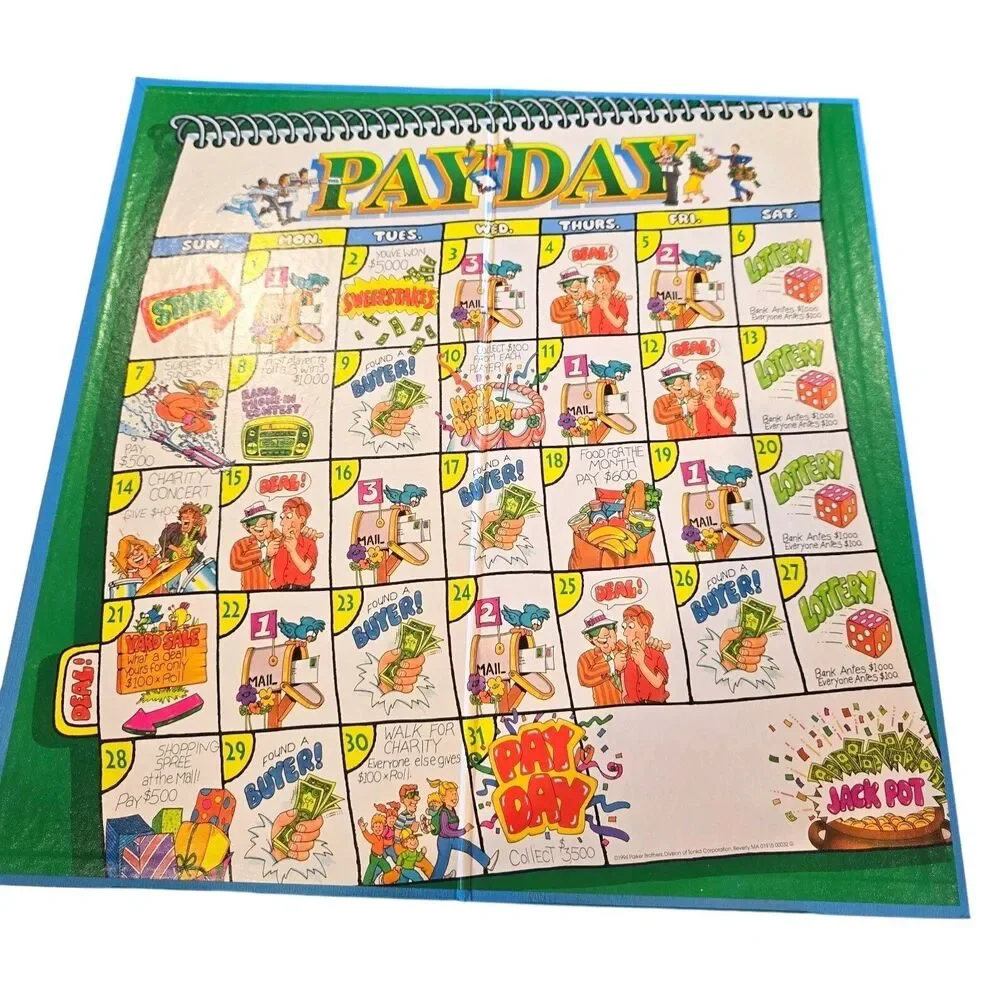 Vintage 1994 Payday Board Game Parker Brothers Classic Retro Family Game 100% Cp